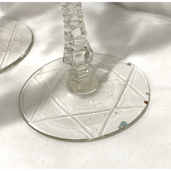 Libbey Rock Sharpe ARCTIC ROSE Goblets Water Glasses Set of 5 Clear etch crystal - Picture 11 of 12